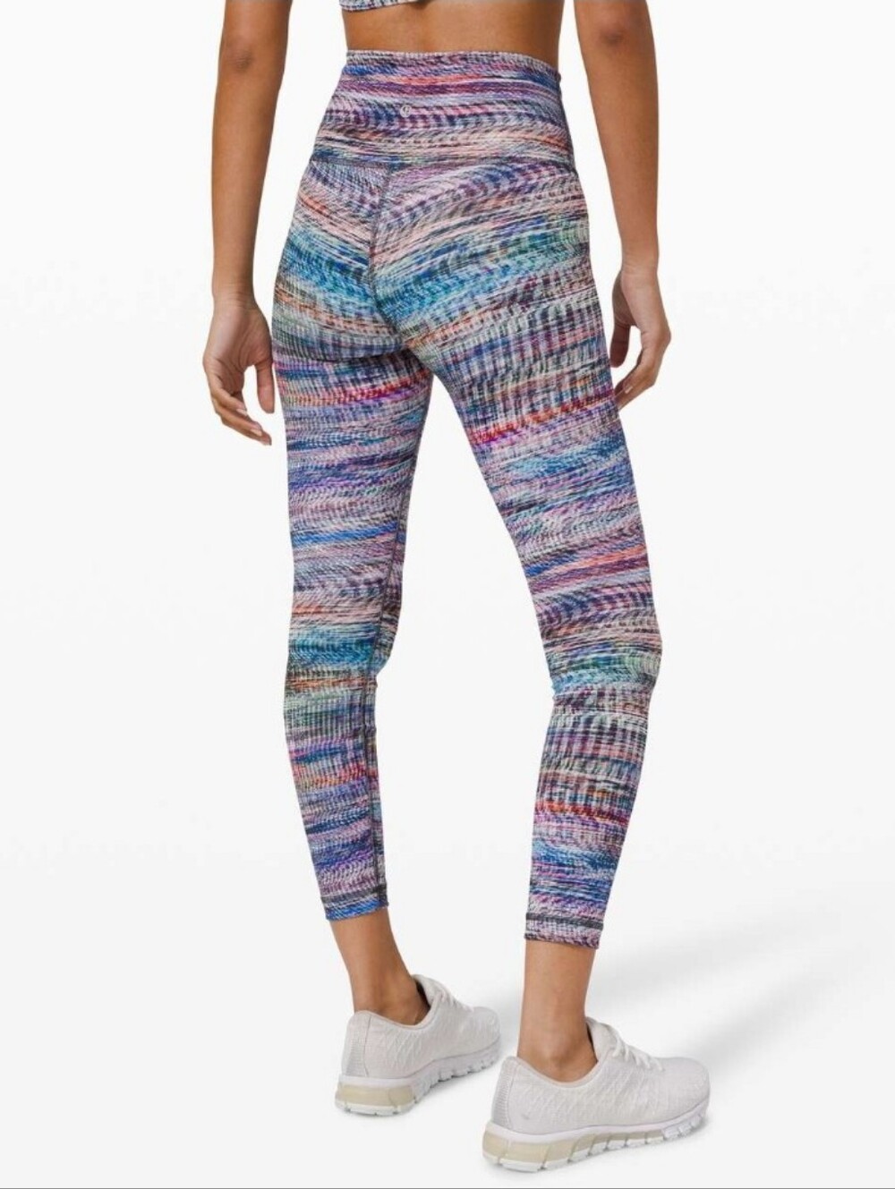 Lululemon Wunder Train High-Rise Tight 25" Digital Oasis White Multi Size 10
